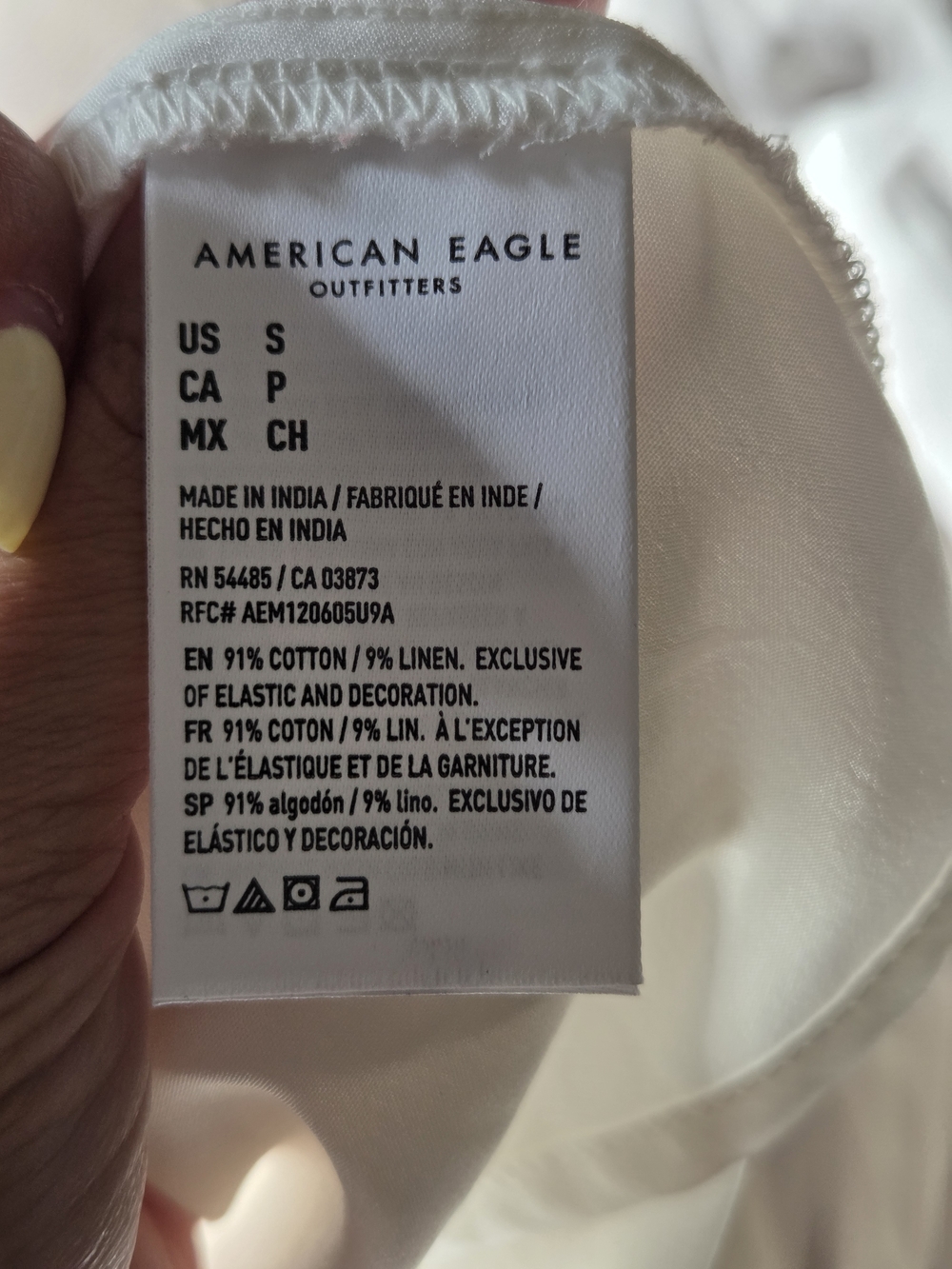 American Eagle Red/White Gingham Tie-Strap Mini Dress (with Eyelet Trim) - Picture 7 of 8